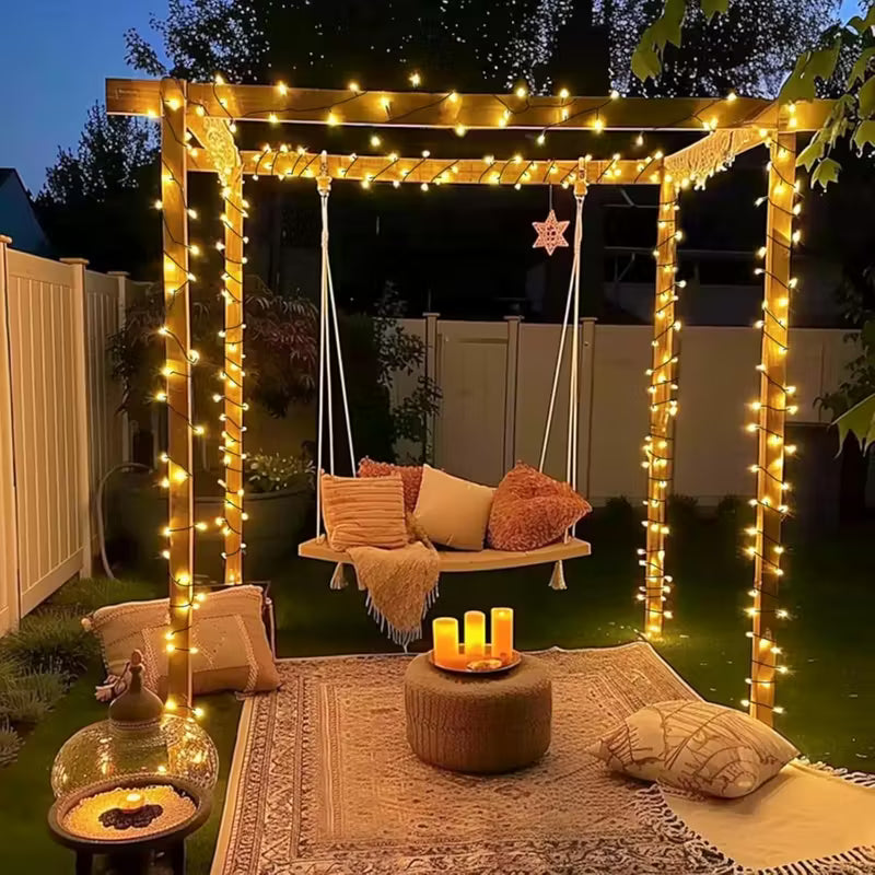 Guirnalda 10mts Solar cálidas 100 luces